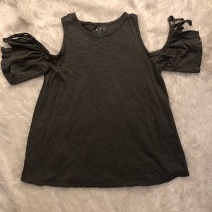Gray Loft Cold Shoulder Tank